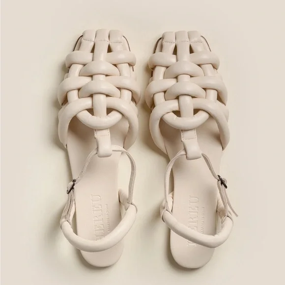 サンダル・ミュール HEREU SQUARE TOE PADDED FISHERMAN SANDAL CABERSA 2 CABERSA - Women's Padded Fisherman Sandal – Hereu Studio